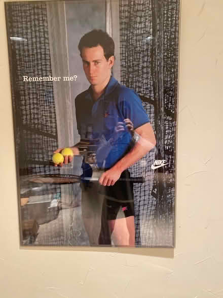 Photo of free Vintage framed John McEnroe poster (Rockville, MD) #1