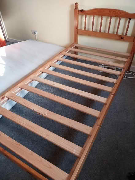 Photo of free Single bed frame and mattress (Stainton CA11) #2