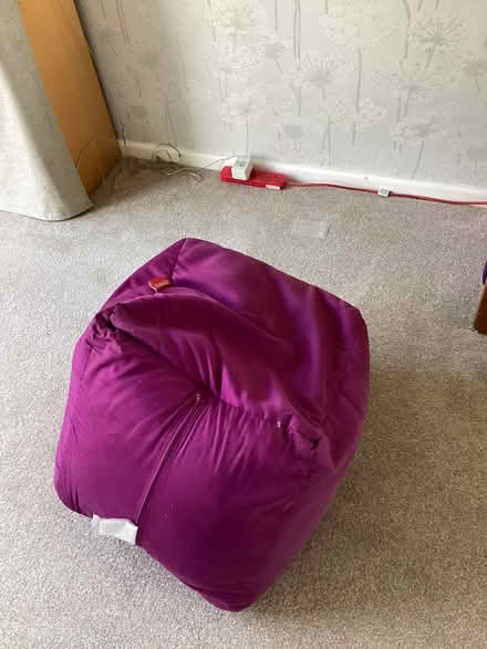 Photo of free Purple bean bag foot stool (Wallingford) #2