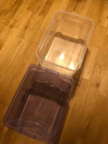 Photo of free 2 plastic storage boxes (Harrogate HG2) #1