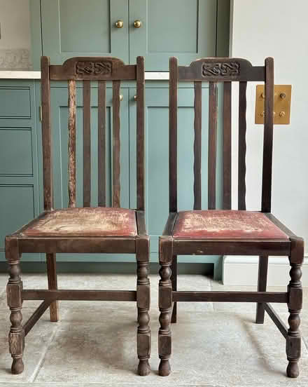 Photo of free 2 antique wooden chairs (East Marden) #1
