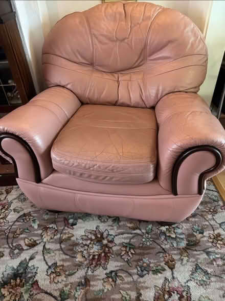 Photo of free Leather Sofa (Caerphilly CF83) #4
