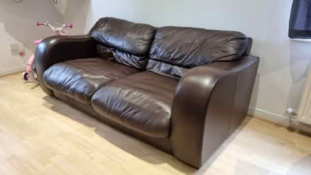 Photo of free Leather sofa, John Lewis, VGC (Reading, RG1) #1