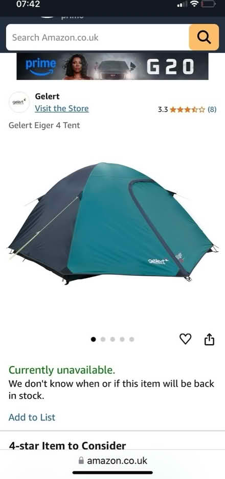 Photo of free Gelert Eiger 4 Man Tent (South Beach, Blyth NE24) #3