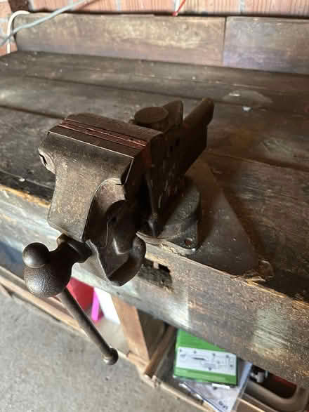 Photo of free Heavy wooden workbench (St Albans AL4) #2