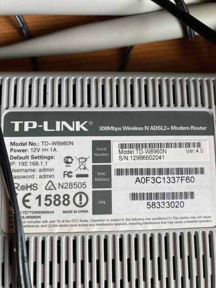 Photo of free Old TP link router (Smallwood B98) #2