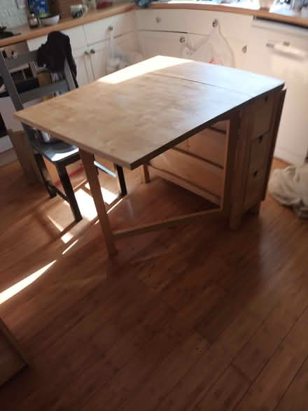 Photo of free Solid wood IKEA kitchen table with drawers (Catford South SE12) #1