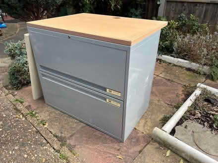 Photo of free Two drawer filing cabinet for hanging files (Molesey KT8) #1