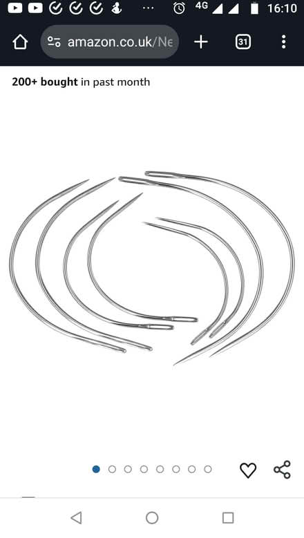 Photo of Sewing Needle - Curved Type (Birmingham City Centre) #1