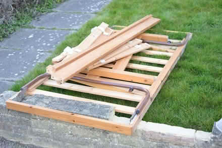 Photo of free Single bed frame with all bolts etc. and visitor bed frame (Southgate N14) #1