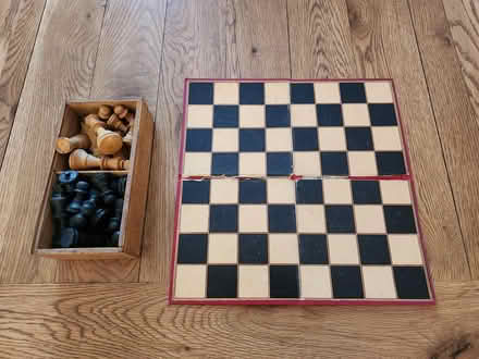 Photo of free Wooden chess pieces & folding board (CT19) #1