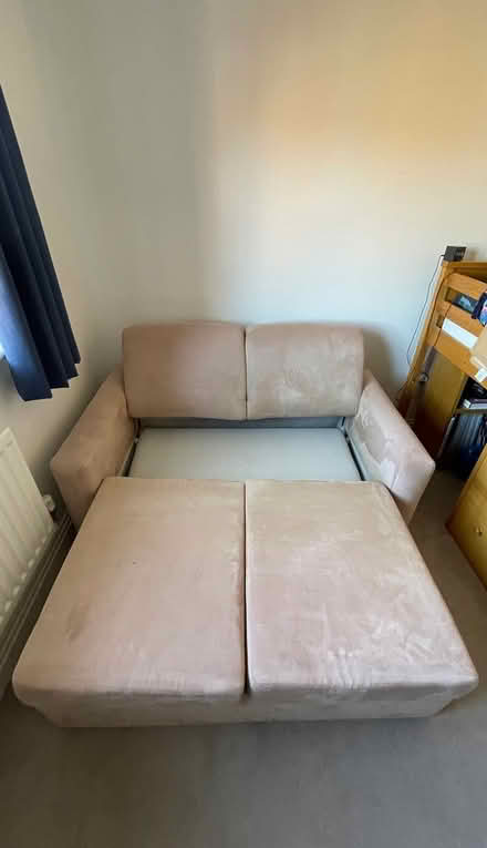 Photo of free Faux suede sofa bed - double (HP10 9FA) #2
