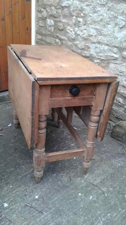 Photo of free Victorian pine gatelegged table (OX25 Upper Heyford) #1