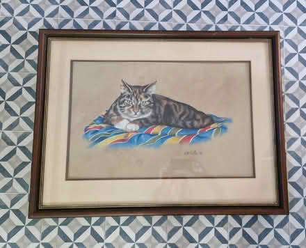 Photo of free Framed pastel cat picture (Oldends Farm GL10) #1