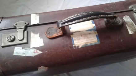 Photo of free Vintage leather suitcase (OX25 Upper Heyford) #2