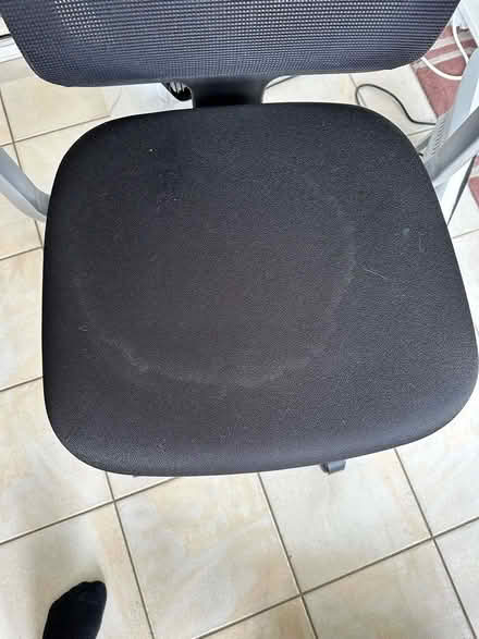 Photo of free Black office chair with armrests (Poplars SG2) #2