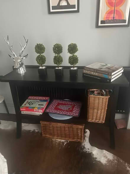 Photo of free Black console table - 1 shelf (Huntington Road York) #1