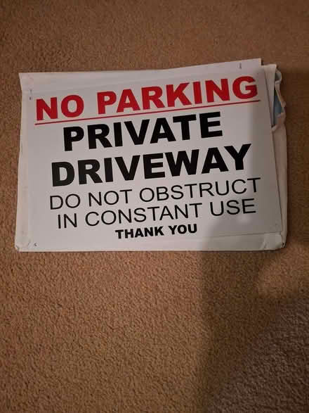 Photo of free Driveway sign (Cressex HP12) #1