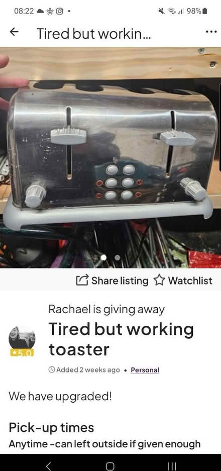 Photo of free Toaster (SL6 maidenhead) #2