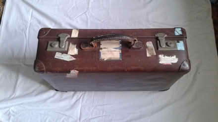 Photo of free Vintage leather suitcase (OX25 Upper Heyford) #1