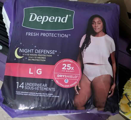 Photo of free Ladies Depends Size L (Colonial Park) #1
