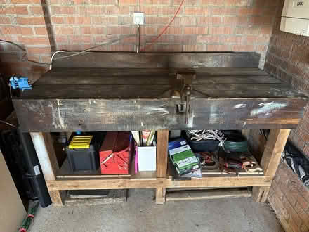 Photo of free Heavy wooden workbench (St Albans AL4) #1