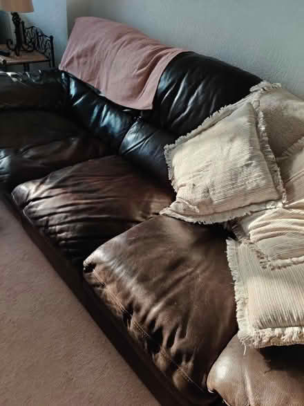 Photo of free 3 piece leather suite. (Chingford E4) #2