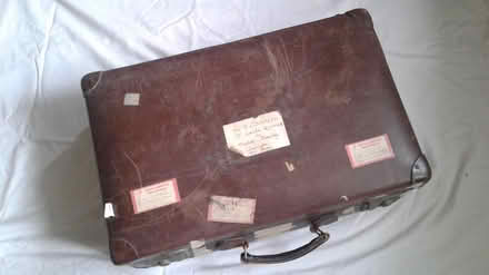 Photo of free Vintage leather suitcase (OX25 Upper Heyford) #4