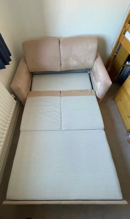Photo of free Faux suede sofa bed - double (HP10 9FA) #4