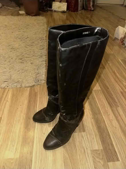 Photo of free Black heeled boots- Size 5 (TW13) #2