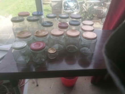 Photo of free Jam jars, with metal lids. (Sunbury-on-Thames TW16) #1