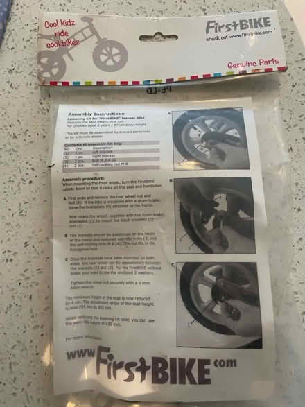 Photo of free FirstBike lowering kit (AL1) #1