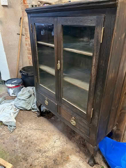 Photo of free Vintage cabinet with glass doors (Woodhouse Eaves LE12) #1