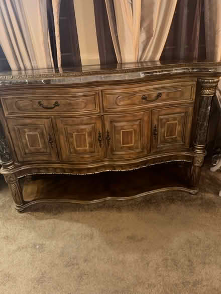 Photo of free Marble& Wooden Sideboard / Buffet (Ypsilanti Township) #4