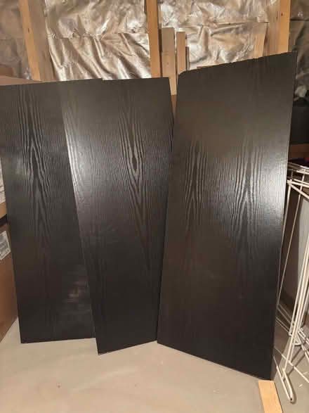 Photo of free 8 x black melamine shelves - various sizes (Graven Hill Depot OX25) #2