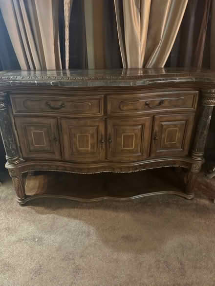 Photo of free Marble& Wooden Sideboard / Buffet (Ypsilanti Township) #1