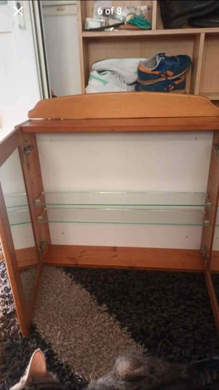 Photo of free Large wooden bathroom cabinet (Wd50rr) #1