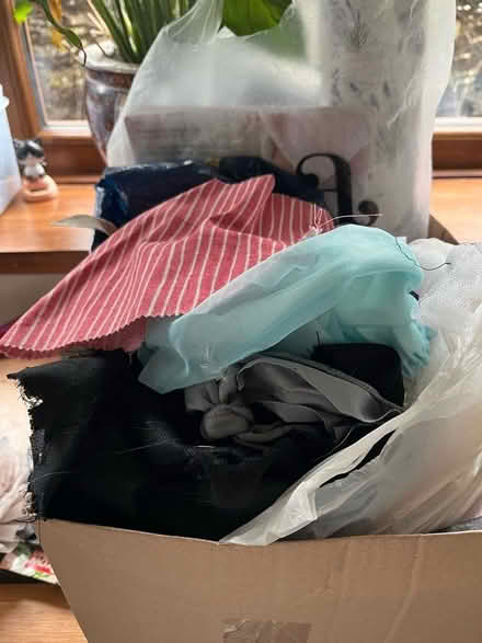 Photo of free Bag of fabric scraps bits of ribbon etc (Upton CH2) #1