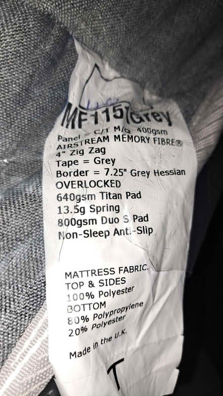 Photo of free Double Mattress With Fire Label (Bleadon BS24) #3