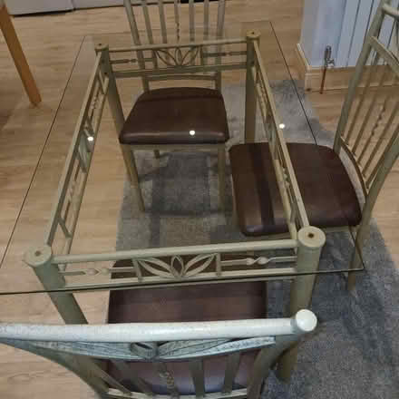 Photo of free Glass table & 4 chairs (Common Edge FY4) #2
