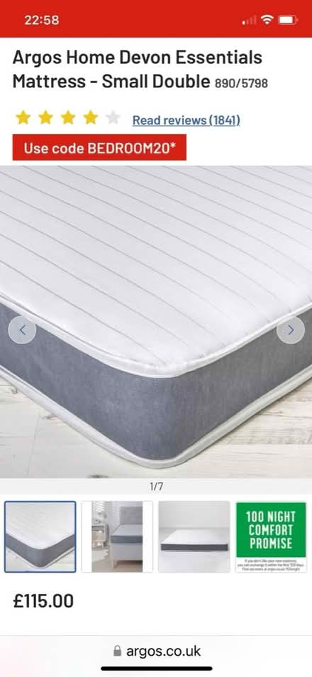Photo of free Mattress small double (Felpham PO22) #2