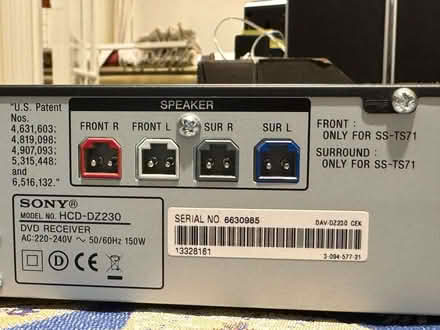 Photo of free Sony DVD player & wired surround sound system (Binfield RG42) #4