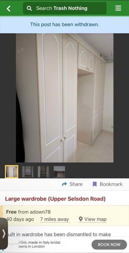 Photo of free Large wardrobes (SW2) #1
