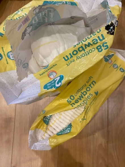 Photo of free Lots of newborn nappies - unused (Welling DA16) #1