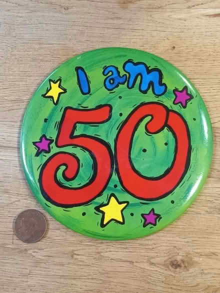Photo of free Big 50th birthday badge (Walnut Tree MK7) #1