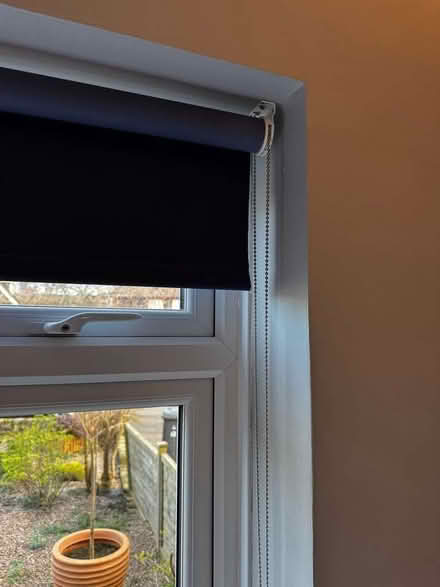 Photo of free Dark blue blackout roller window blinds 221cm width x 118cm (Lodge Moor S10) #3
