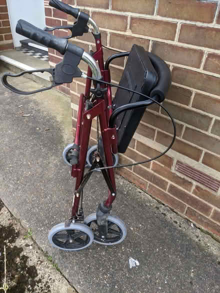 Photo of free 4 Wheeled Walker with Brakes and Seat (IP3) #3