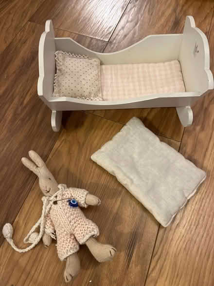 Photo of free Wooden cradle and bunny toy (Kempston) #2