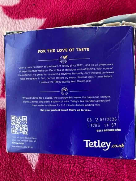 Photo of free decaf tea (Edgware) #2