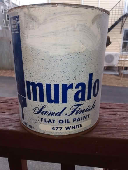 Photo of free white paint, sand finish (Cambridge, Porter Square) #1